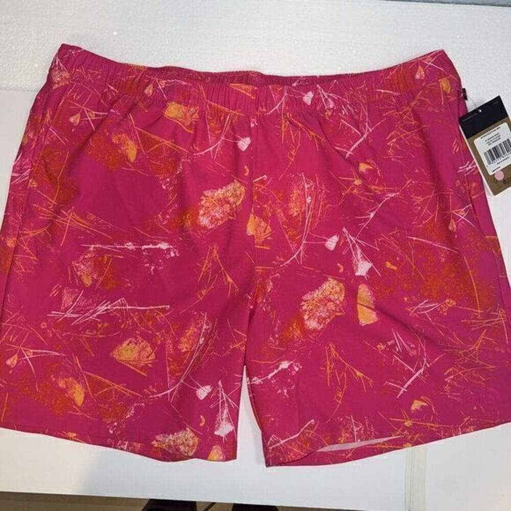 The North Face TNF Men Size XXL Wander Shorts New Pink Logo Pockets MSRP $50 NEW
